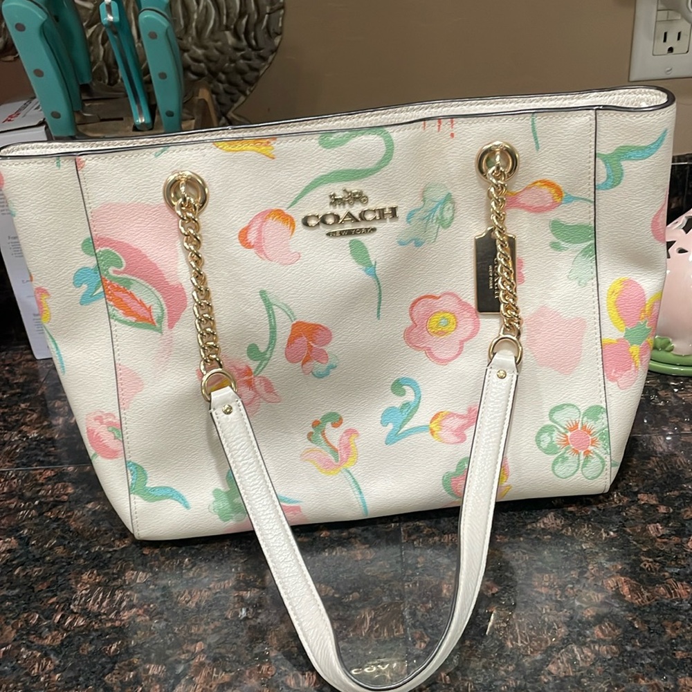 Floral Coach Shoulder Bag
